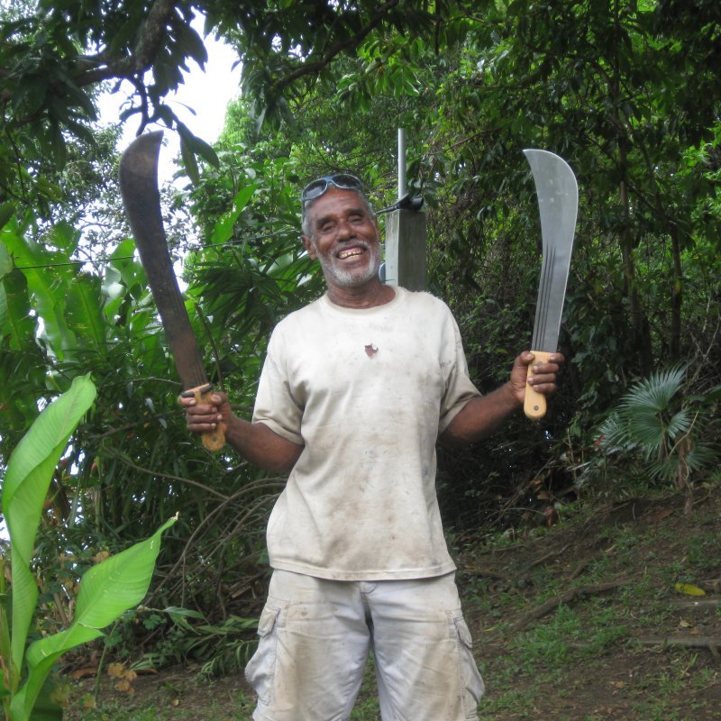 Toucarie - Son with 2 new cutlasses (Gardeners of the Caribbean)