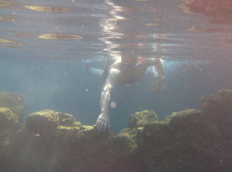 Chris explores the underwater ruins at Cleopatra's bay
