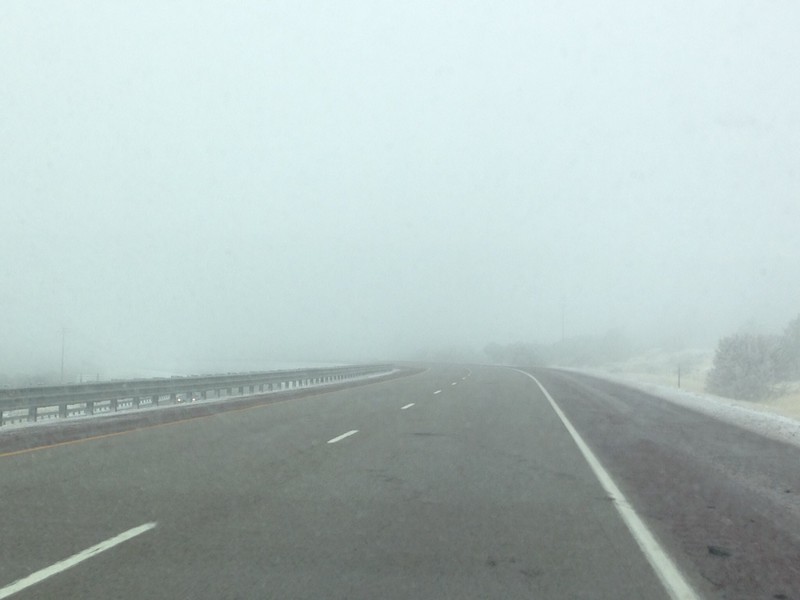 Foggy Drive Into Santa Fe
