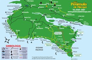 Tourist Map of Nicoya
