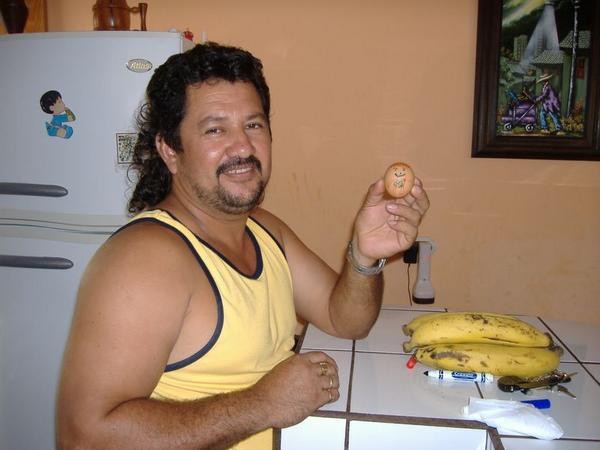 Juan and his "Liesel" egg