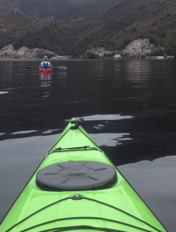 Kayaking on Lake Pedder