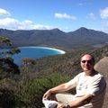 Lenny at Wineglass Bay Lookout