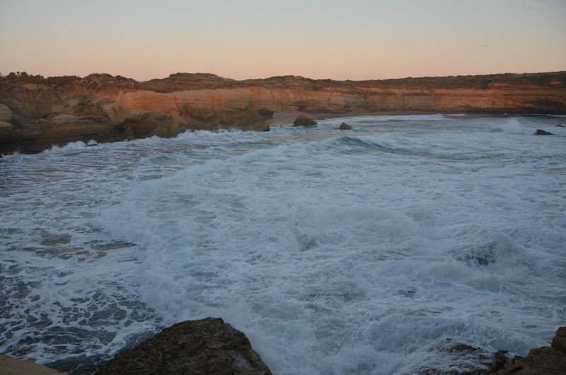 The waves keep pounding in