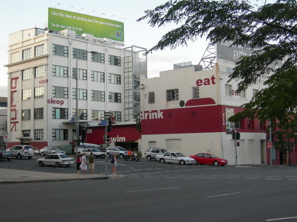 The Hostel we stayed at in Brisbane