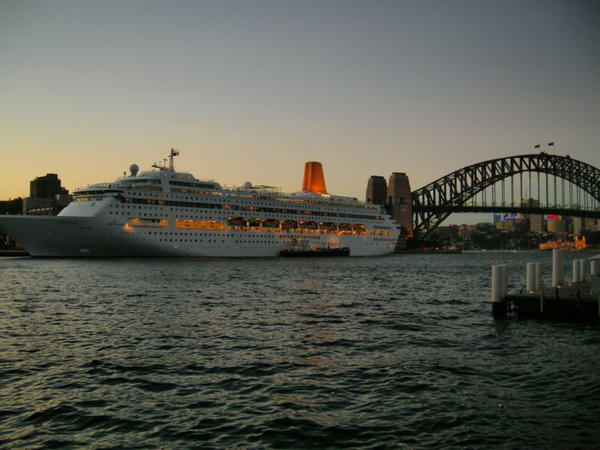An earlier cruise ship that was in town