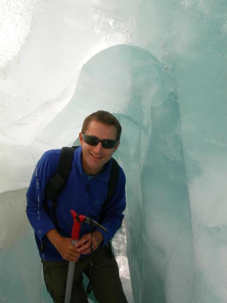 Jason in an ice cave