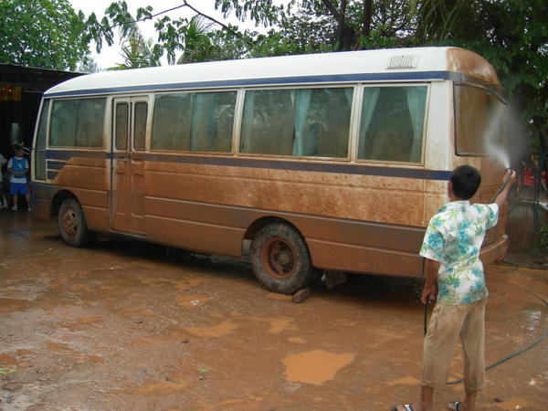 The bus gets a wash