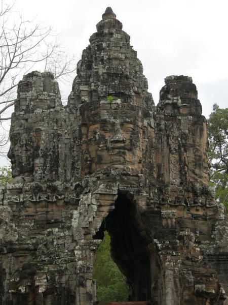 The South entrance to Angkor Thom walled capital.