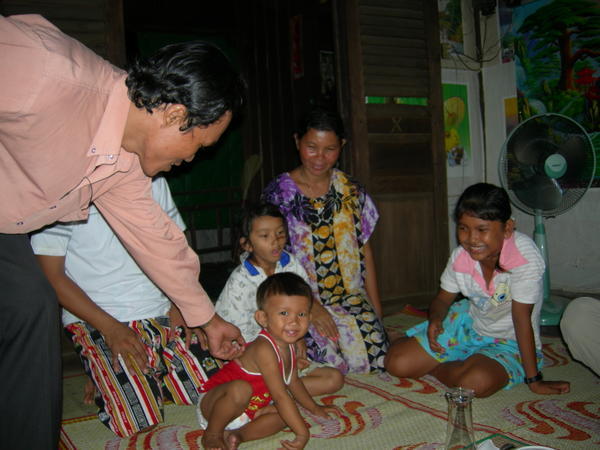 Meal with a Cambodian family