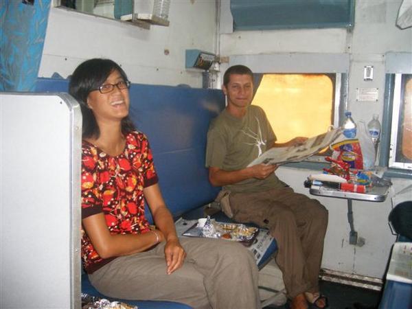 Anthony and Angela, train journey Chennai to Varanasi