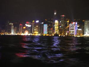 Hong Kong at night, from the ferry