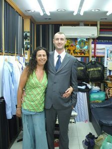 Baz in his new tailored suit, and me - nice picture, huh?!