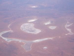 view from the plane between perth and alice springs