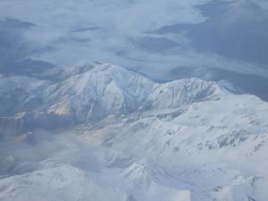 southern alps from the plane