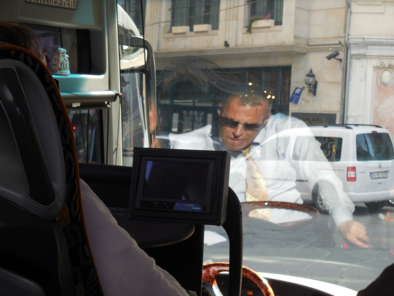 Reflection of our coach driver