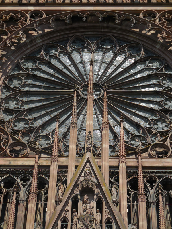 The rose window was completed by the mid 1300s