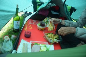 Dinner in the tent !
