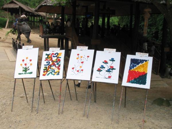 Paintings done by elephants