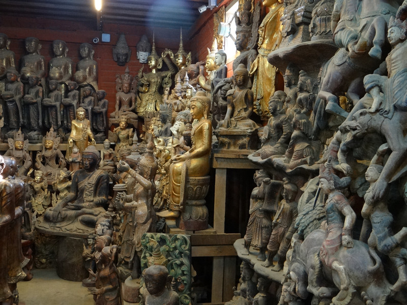 Mandalay wood sculptures