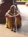 An Indian woman, enjoying the Red Fort