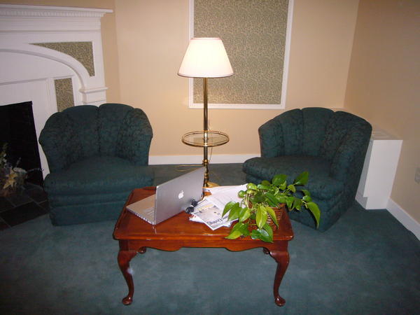Here's the sitting area where I blog from each morning