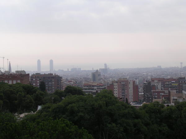 The view of Barca from Park Guell