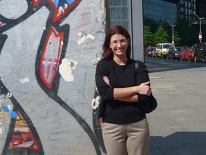 Here I am with the Berlin Wall!