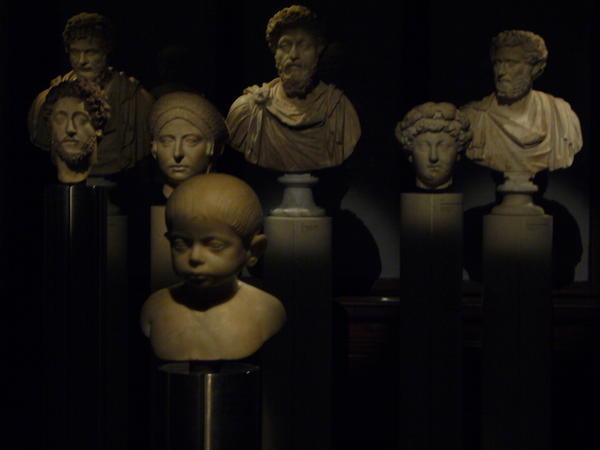 These Roman busts were artistic in their display as well as their sculpture