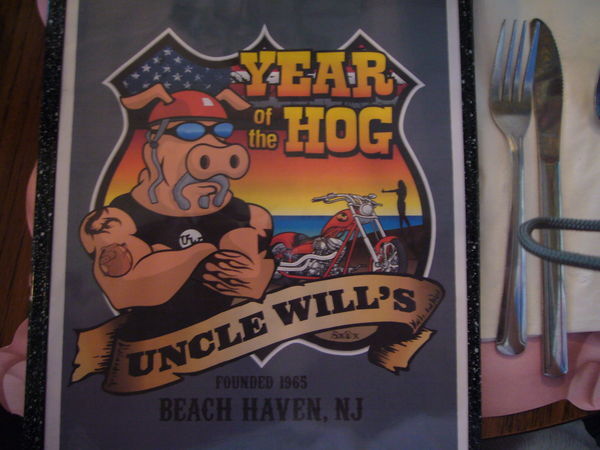 Uncle Will's menu