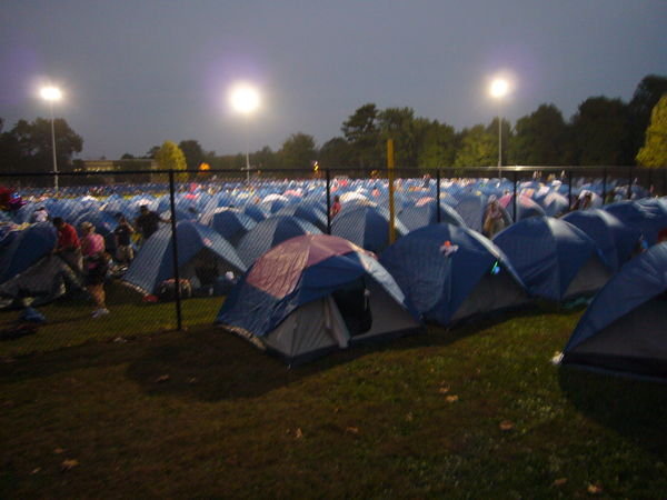 This is what a park full of tents looks like