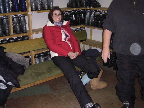 Getting fitted for my boots