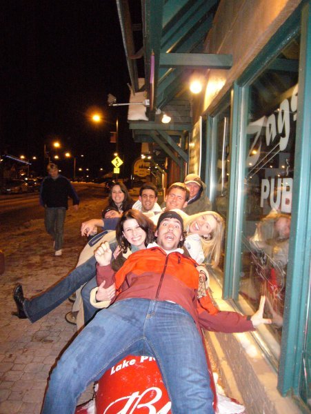 The infamous bobsled picture outside of Zig Zag