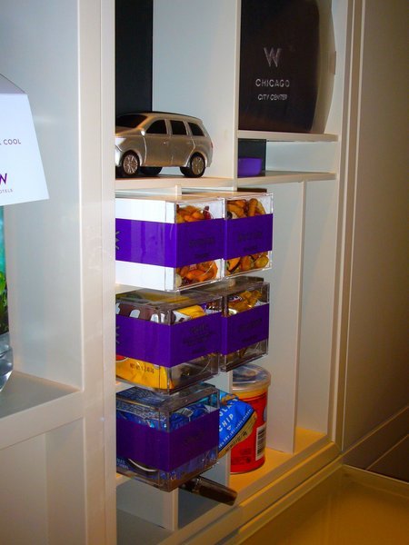 A neat way to display the mini bar contents
