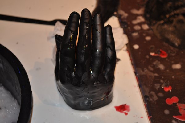 My hand in wax