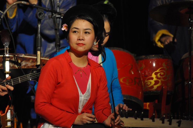 One of the water puppet musicians