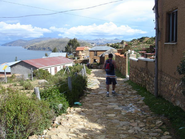 Walking thru village