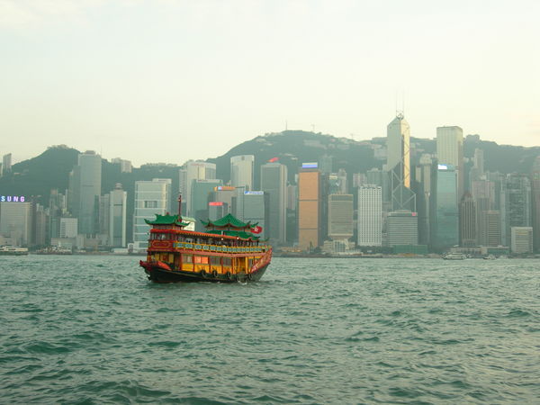 Junk Boat in Hong Kong Bay