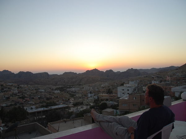 Me Watching the Sunset over Petra