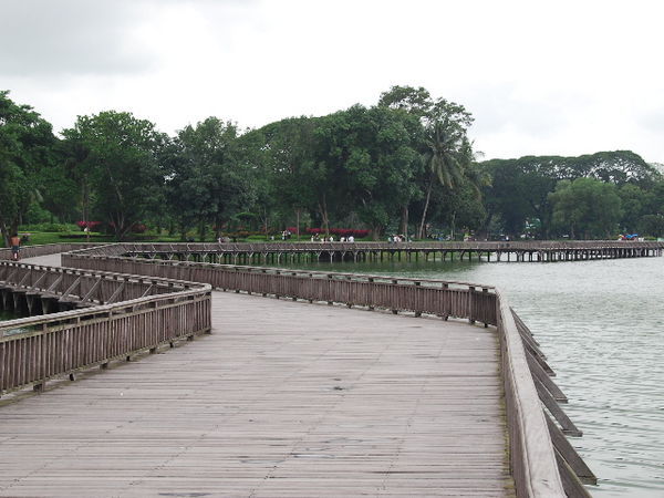 Boardwalk on Kandawgyi lake