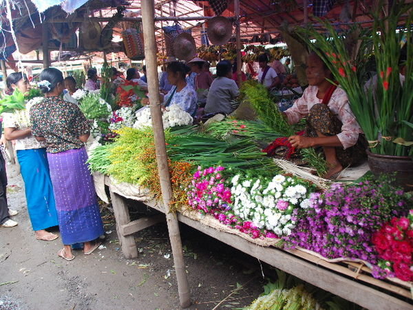 Flowers sold at the local market