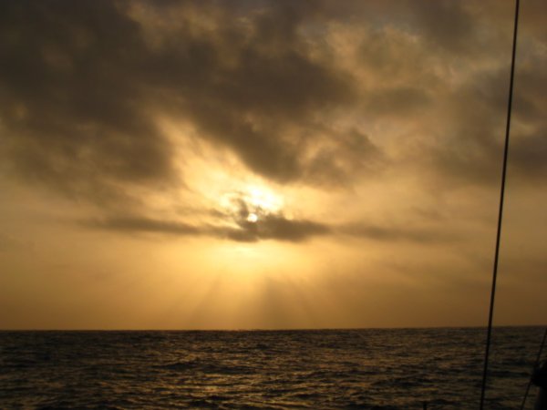 Sunrise on sail to Cartagena