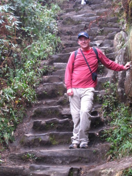 Hiking up Wayna Picchu