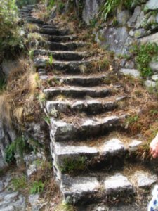 Hiking around Wayna Picchu