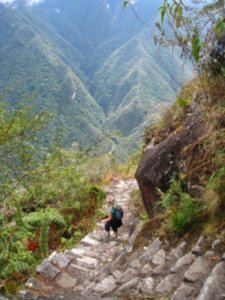 Hiking around Wayna Picchu