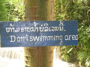 The "Don't swimming area"