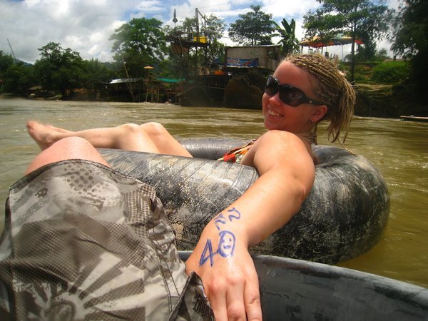 Us Floating down the "Nam Song" River