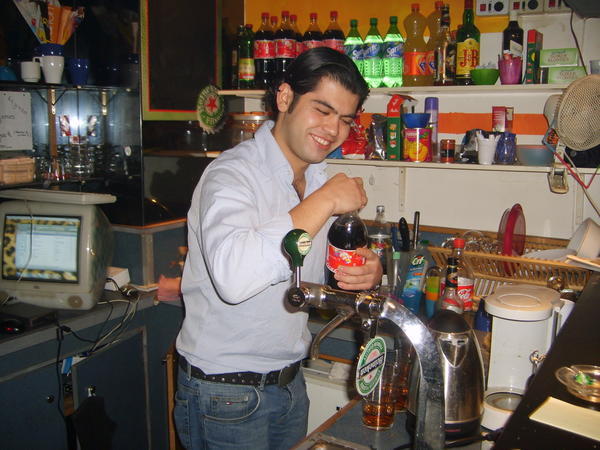 Pepito behind the bar