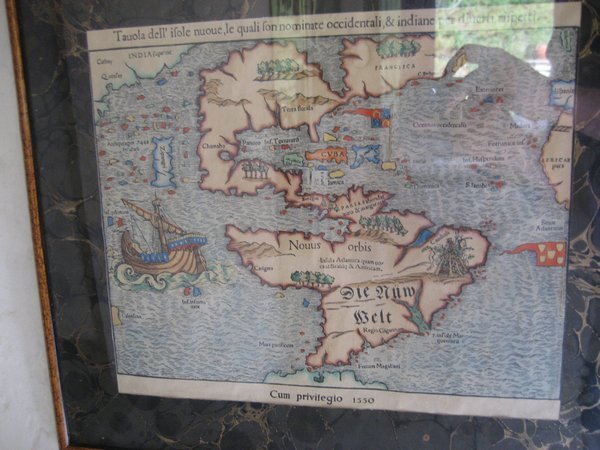 First Map of South America (and the world)
