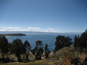 Views while walking along Isla del Sol